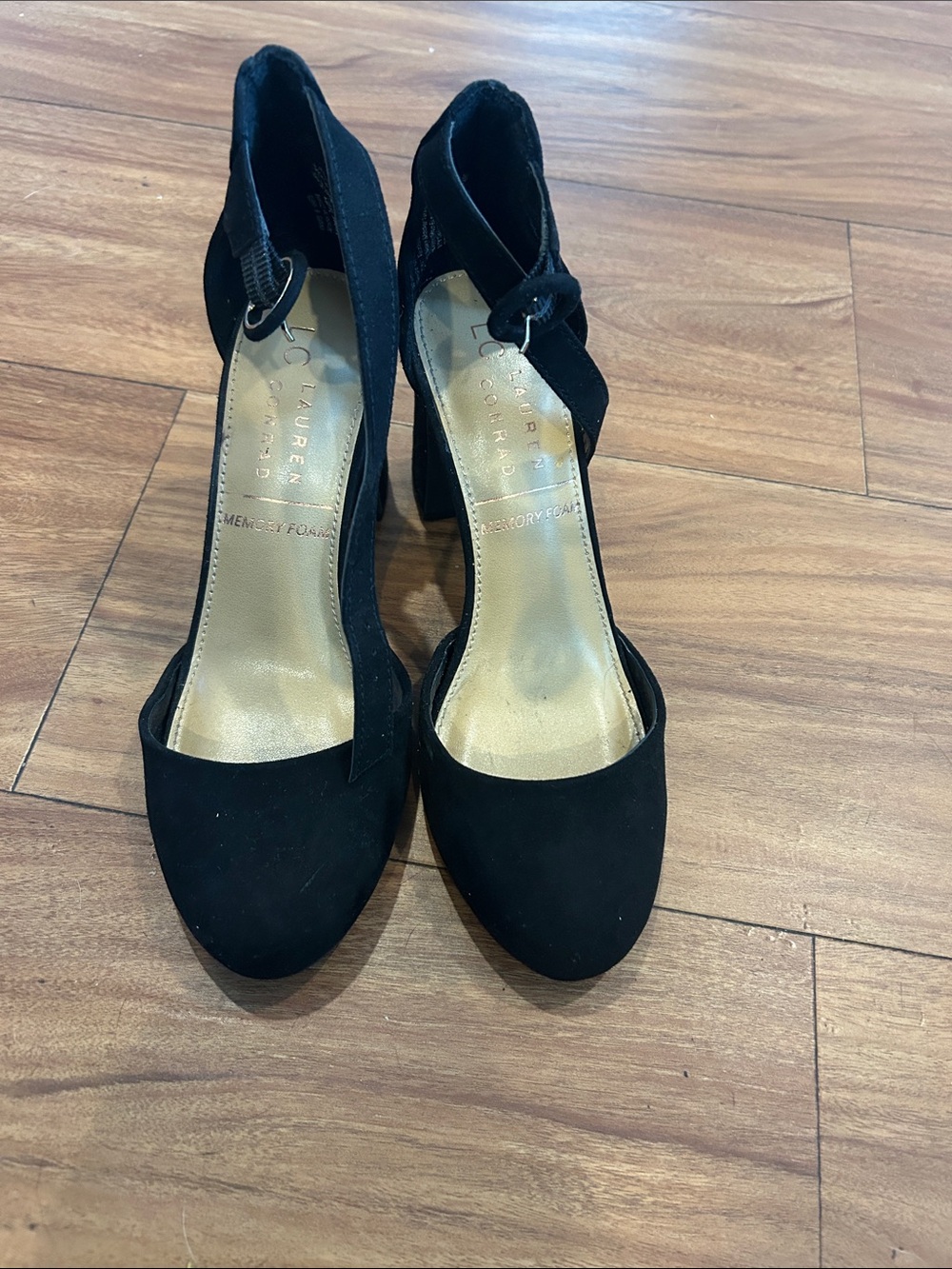 Black Suede Ankle Strap Pumps - Lauren Conrad